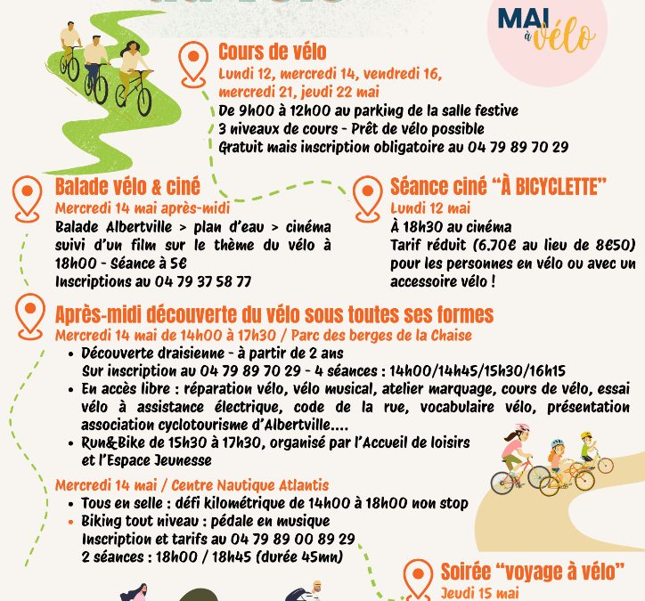FETE DU VELO du 12 au 16 mai 2025